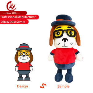 Stock di vendita calda personalizzabile peluche cane Super morbido materiale peluche PP cotone riempimento maglia personalizzato Logo regali promozionali - Product Image 1