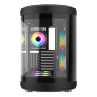 New Fashion Design Micro ATX PC Case Water Cooling Full Tempered Glass Panel Gaming PC Case RGB Fan Computer Cases & Towers