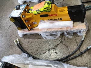 SB30 Hydraulic Breaker + Tool <b>Set</b> Yellow 1 Year Warranty Compatible with for 220kg Fits Kubota KX040 Hitachi EX30 for 331 - Product Image 3