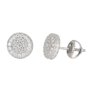ต่างหูเม็ดเดี่ยวเพชรโมอิส925สเตอร์ลิงเงิน GRA VVS moissanite ต่างหูแร็ปเปอร์ผู้หญิงผู้ชาย - Product Image 2