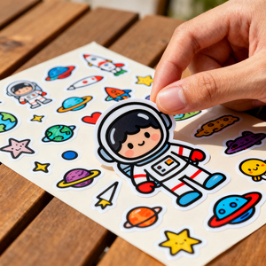 Pegatinas de vinilo con impresión personalizada para niños, autoadhesivo ecológico, impermeable, corte de beso - Product Image 2