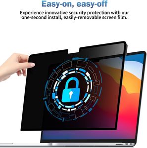Protection d'écran anti-espion en matériau PET souple magnétique de qualité AAA pour MacBook Pro 14,2 pouces M2 2023, anti-traces de doigts, sans bulles - Product Image 2
