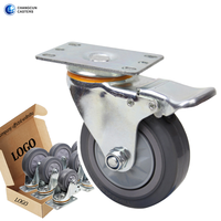 Roulettes de meubles de 4 pouces Premium Factories Changcun Trolly 60Kg Wheel Heavy Duty Plastic Wheels