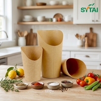 Contenants en papier pour frites de qualité alimentaire supérieure 12OZ 16OZ, jetables, pour poulet frit et frites