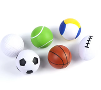 Ballon anti-stress sportif en mousse PU personnalisé avec logo, diamètre 63 mm, jouet anti-stress en PU pour le tennis