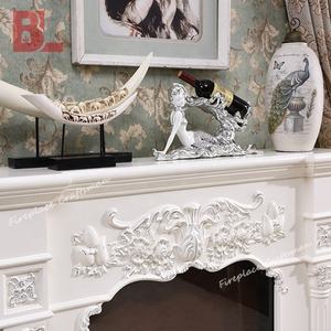 Chimenea Eléctrica Decorativa <span class=keywords><strong>con</strong></span> Llama LED, Consola para TV, Calentador, Chimenea <span class=keywords><strong>de</strong></span> Madera Marrón, Chimenea <span class=keywords><strong>de</strong></span> Madera Blanca - Product Image 6