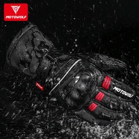 MOTOWOLF Gants Chauffants Utiles en Cuir, Prix Abordable, pour Moto, Motard, Ski, en Hiver pour Hommes — En Stock