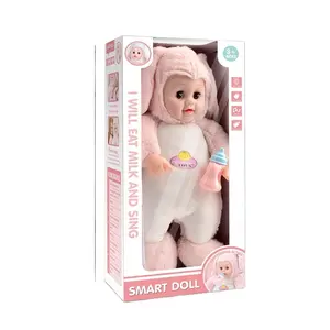 厂家价格软布可爱兔子智能智能娃娃喂奶棉身体娃娃玩具12首歌音乐