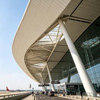 Estructuras de Acero de Forma Especial para Aeropuertos Costeros, Construcción Anticorrosiva, Modelado Curvo Complejo