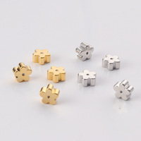 Bouchons d'oreille en métal en forme de fleur bricolage rétention de couleur 18K or boucle d'oreille accessoires haut de gamme oreille Post Caps boucle d'oreille Clips arrière