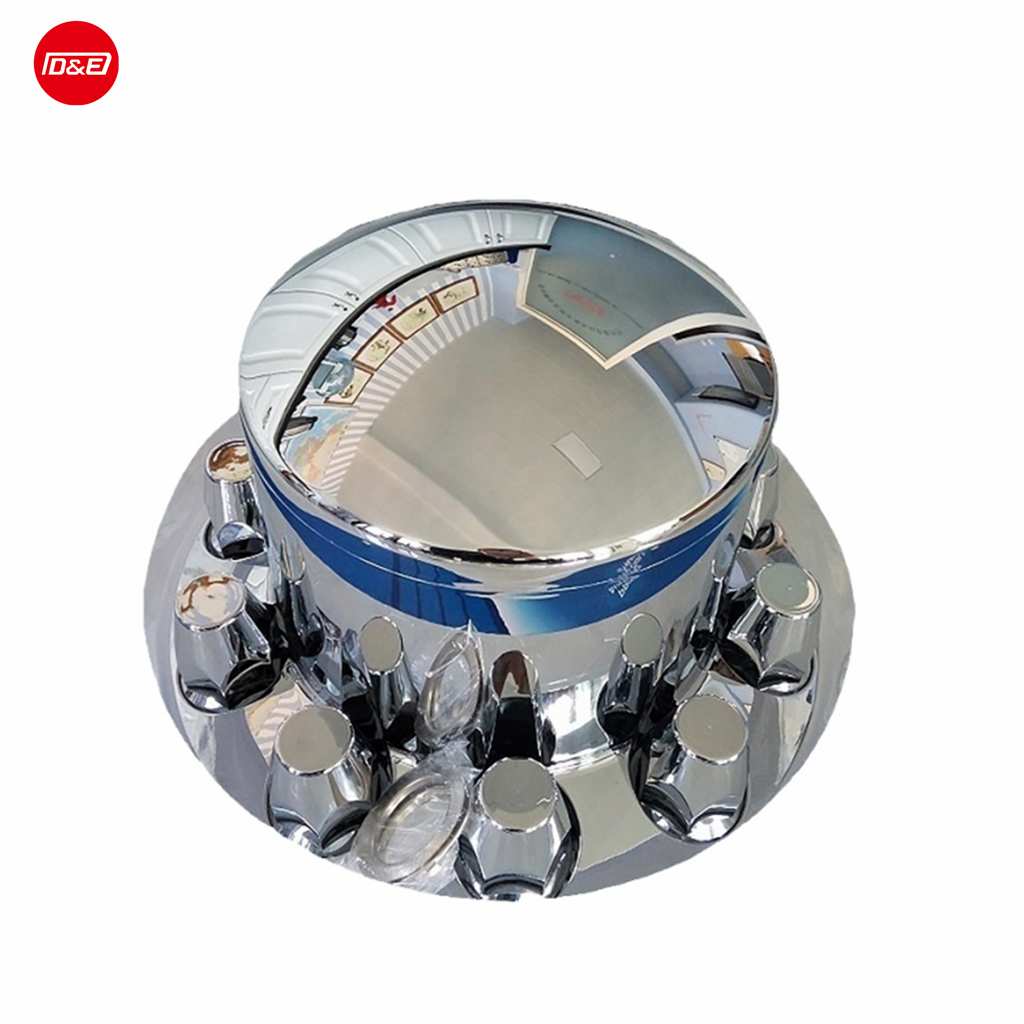 Пластиковая хромированная крышка осей, крышка колеса 22,5 дюйма PCD286, крышка колеса с заостренной крышкой ступицы для американских грузовиков