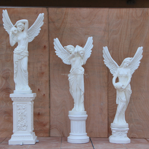 รูปปั้นเทวดาแห่งความรัก งานแกะสลักหินอ่อนเรซิ่น ขนาดเท่าคนจริง สำหรับตกแต่งสวนกลางแจ้ง ราคาโรงงานกวางโจว - Product Image 1