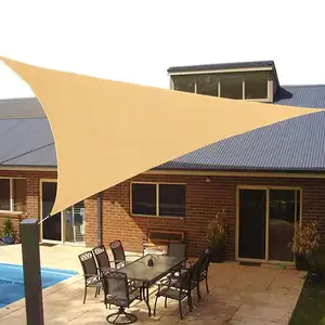 Pátio comercial de alta qualidade hdpe, toldo vela, respirável, retangular/quadrado/triangular 185 gsm, vela de sombra