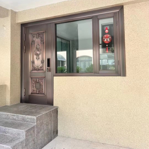 Kết hợp cửa sổ nhôm tùy chỉnh, hệ thống nhập cảnh với bảng kim loại hoặc kính, cửa sổ & cửa sổ bên gấp cho cửa hàng & biệt thự - Product Image 4