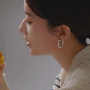 21566 Argent S925, supports de boucles d'oreilles vides pour bijoux en perles DIY, supports de boucles d'oreilles et de fermoirs, accessoires pour perles de 3-4 mm - Product Image 3