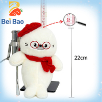 Peluche phoque kawaii de 8 pouces avec béret rouge et lunettes, douce et moelleuse, compagnon de sommeil mignon pour enfants