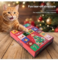 PAIPETPlastic Interactieve Katten Adventskalender 24 Vakjes Huisdier Speelgoed Cadeaubox Kerst Blind Box Set