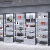 Marque moderne à talons hauts chaussures pour femmes sac à main présentoirs conception personnalisée pour la décoration de centre commercial