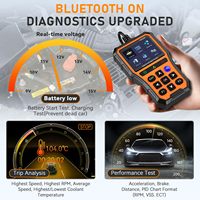 Escáner OBD2 Bluetooth, Herramienta de Diagnóstico, Comprobador de Batería, Datos en Tiempo Real, Plug and Play, Comprobación de Emisiones, Compatible con iOS y Android, para Mecánicos de Automóviles