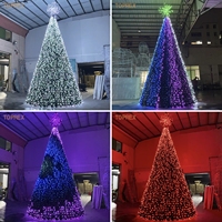 H:6m Contrôle Dmx personnalisé 3d Motif Smart Outdoor Giant Led Christmas Tree Lights Lumières de Noël