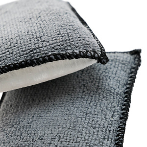 Microfiber Car Cleaning Sponge Rectangle Non <b>Scratching</b> Dual Side Polishing Waxing <b>Pad</b> - Product Image 1