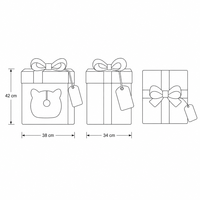 Nichoir pour chat en carton ondulé en forme de boîte cadeau avec nœud en ruban de feutre, griffoir et cachette intérieure pour animaux de compagnie