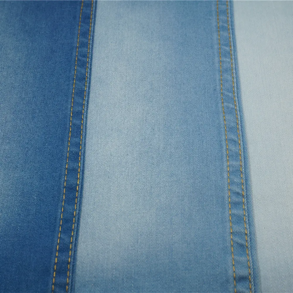 Uniqlo tecido para camisas de jeans macio tingido com fios para camisas tecido de malha barato GOTS fabricantes de tecido jeans na China Sarja