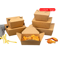 Vente directe prix raisonnable mini boîte à gâteau en papier kraft à emporter gâteau d'anniversaire frites papier fast-food boîtes d'emballage avec logo