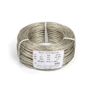 05VV-F 2Core Transparent pvc sheathed wire round cable