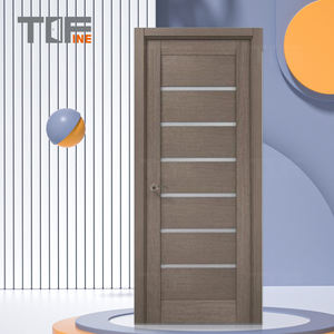 Waterproof Factory Price PVC Coating Film Black Wood Plastic Composite Office House Villa Rooms Interior Hollow <strong>Slap</strong> WPC <strong>Doors</strong> - Product Image 5