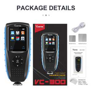 Medidor de recubrimiento portátil VDIAGTOOL VC300, medidor de espesor de pintura de coche, retroiluminación LCD, ultrapreciso de 0,1 micras/0-1300 Fe y NF eléctrico - Product Image 2