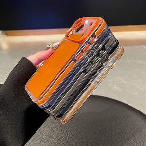 เคสโทรศัพท์แม่เหล็กแบบกระจกกล้องดีไซน์ดั้งเดิมสำหรับ iPhone 17 16 15 14 Pro Max พร้อมกรอบเลนส์สีสันสดใสแบบด้านและฝาหลัง - Product Image 6