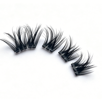 Kit de Cils en Grappes Effet 3D avec Applicateur et Pince à Épiler, Fibres Protéinées Premium, Étui Transparent Réutilisable, Faux Cils DIY