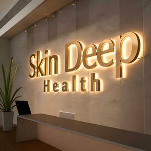 3D Metal <b>Letter</b> Backlit Illuminated Sign Led <b>Light</b> <b>Letters</b> Custom logo LED Illuminated Sign - Product Image 1