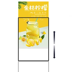 Newest Slim Thin Light Box LED Advertising Display A4 Size Custom Shape Acrylic Poster Frame Photo Tempered Glass Light Poster