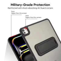 Étui Heybingo TPU antichoc mat translucide avec béquille pour iPad Pro 11 pouces 2024