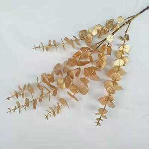 Fleurs artificielles de nouveau style laisse des feuilles d'or pour la décoration intérieure - Product Image 5