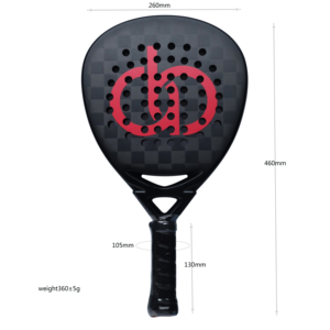 Pala de Pádel de Fibra de Carbono de Alta Calidad con Núcleo de EVA Duradero de 38 mm de Grosor para Golpes Potentes, Portátil y para Personas - Product Image 5