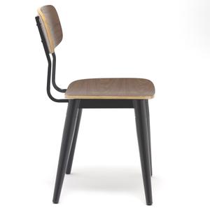 Silla rústica de metal de alta calidad duradera de madera contrachapada marrón oscuro para salón de banquetes cocina centro comercial café <span class=keywords><strong>Bistro</strong></span> - Product Image 5