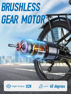 <span class=keywords><strong>Bicicleta</strong></span> Eléctrica Chamrider DT450 con Ruedas Grandes, Batería de Largo Alcance 48V 50ah, 20 Pulgadas, para Trabajos de Reparto (Envío desde Almacén Europeo) - Product Image 5