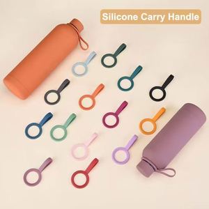 Silicone Water Cup Handle, Elastic Hand-Held <b>Rope</b> for Small Mouth Insulated Bottles, Outdoor Portable, Multi-Color Customizable - Product Image 3