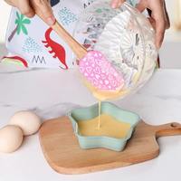 Spatule en silicone imprimée avec manche en bois, résistante à la chaleur, pour la pâtisserie et la décoration de gâteaux