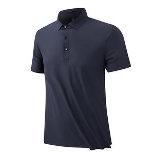 T-Shirt con Logo personalizzato in seta <span class=keywords><strong>di</strong></span> ghiaccio da <span class=keywords><strong>uomo</strong></span> Slim Golf per <span class=keywords><strong>Polo</strong></span> con risvolto senza cuciture camicia a maniche corte con marchio personalizzato - Product Image 4