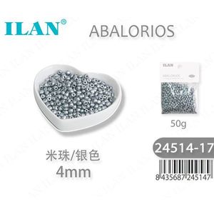 Il Abalorios - Cuentas de Plata de 4 mm para la Fabricación de Joyas, Paquete de 50 g - Product Image 1