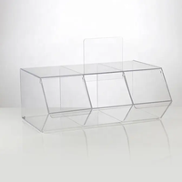 Distributeur empilable de présentoir en acrylique de grande capacité de porte-bonbons en acrylique pour biscuit de bonbons Vente en gros personnalisée