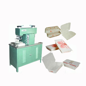 Máquina Semiautomática de Doble Estación para Fabricar Cajas de Almuerzo de Papel y Conos de Crepé de Papel - Product Image 1