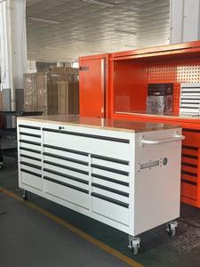 Banco da Lavoro Mobile da 72 Pollici con Piano in Legno, Cassettiera Portautensili da Garage a 18 Cassetti, Grande Armadio per Attrezzi con Cassetti - Product Image 4