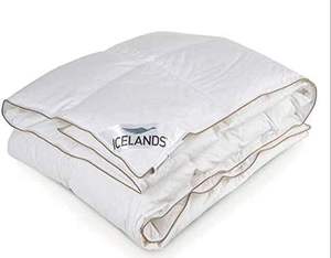 Edredón Nórdico Islandés Kimbatex Textile Home Shop, 92% <span class=keywords><strong>Plumón</strong></span> <span class=keywords><strong>de</strong></span> <span class=keywords><strong>Pato</strong></span>, 275g/m², Algodón, 240 Hilos, Doble Costura, Color Blanco Beige - Product Image 2