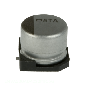 Distribuidor Autorizado, Condensador de Aluminio SMD EMVA500ADA220MF55G de 22 uF, 20%, 50V, Montaje en Superficie - Product Image 1