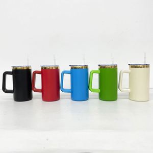 US Warehouse Stainless Steel <b>Mirror</b> Gold Plated 20oz Xmas Tumbler Mug with Removable <b>Plastic</b> Handle for Laser Engraving - Product Image 2